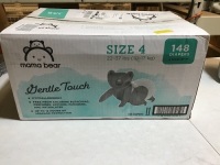 Mama Bear Size 4 Gentle Touch Diapers,&nbsp;Hypoallergenic, 148ct - New