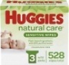 Huggies Natural Care Sensitive Baby Wipes, Unscented, 3 Refill Packs - New&nbsp;