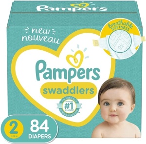 Pampers Swaddlers Disposable Baby Diapers, Size 2, 84 Count - New 