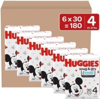 Huggies Snug & Dry Baby Diapers, Size 4, 180 Ct