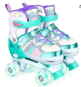 Luyata Adjustable Roller Skates, M, Fits US Kids Shoe Size 13C-3Y, Appears new