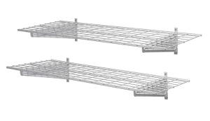 Muscle Rack HWS4818-2PKW Heavy-Duty 48" 2 Pk Wall Shelf, 11" Height, 48" Width, 18" Length, (Pack of 2). NEW