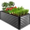 Outdoor Metal Raised Garden Bed for Vegetables, Flowers, Herbs - 6x3x2ft