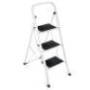 3-Step Portable Folding Step Ladder w/ Non-Slip Feet, 330lb Capacity