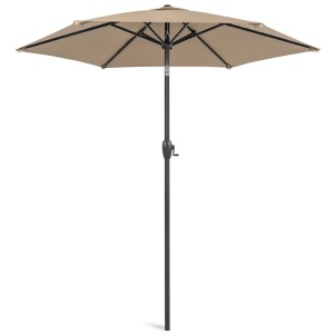 Outdoor Market Patio Umbrella w/ Push Button Tilt, Crank Lift - 7.5ft