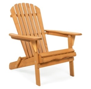 Folding Wooden Adirondack Chair, Brown