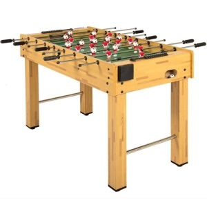 48in Foosball Soccer Arcade Game Table w/ Built-In Cup Holders, 2 Balls. Appears New