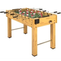 48in Foosball Soccer Arcade Game Table w/ Built-In Cup Holders, 2 Balls. Appears New