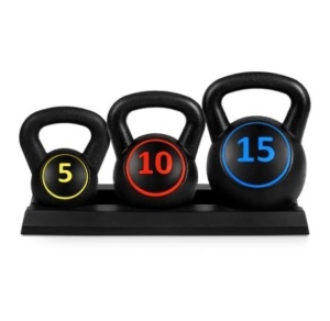 3-Piece Kettlebell Exercise Fitness Weight Set