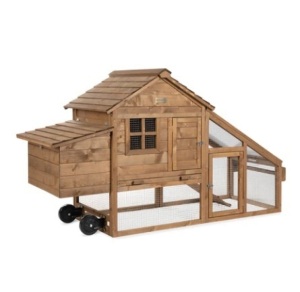 Mobile Wood Chicken Coop Tractor, 70in