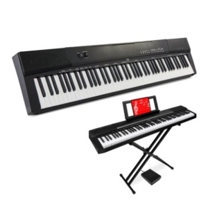 88-Key Digital Piano Set, Black