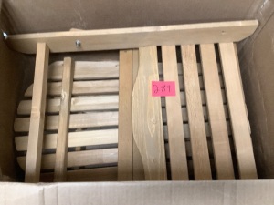 Folding Wooden Adirondack Chair Accent Furniture w/ Natural Finish - May Have Missing Parts