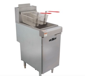 CAYVO  50-lb 2-Basket Commercial Deep Fryer, Liquid Propane