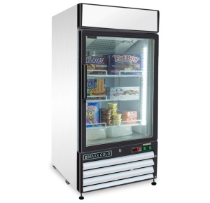 Maxx Cold MXM1-12FHC 25" Glass Door Merchandiser Freezer, Free Standing. New with Damage to Light Cover