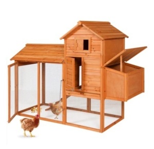 Multi-Level Wooden Chicken Coop, 80in