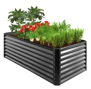 Outdoor Metal Raised Garden Bed, 6x3x2ft