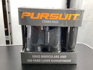 Pursuit Combo Pack, 10x42 Binoculars and 850 Yard Laser Rangefinder, Appears New
