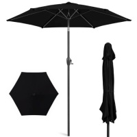Outdoor Market Patio Umbrella w/ Push Button Tilt, Crank Lift - 7.5ft&nbsp;