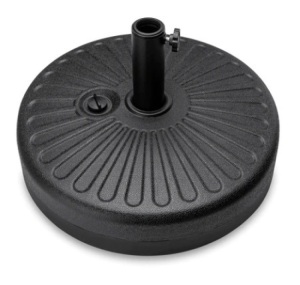 Plastic Patio Umbrella Base Pole Holder Accessory, Black