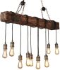 Industrial Wood Pendant Light Fixture 