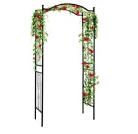 Steel Garden Arch Arbor Trellis,&nbsp;92in