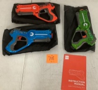 Set of 3 Infrared Laser Tag Guns for Kids & Adults w/ 4 Settings