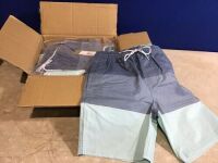 Case of (6)&nbsp;Men's 7" Colorblock Swim Trunks, XS&nbsp;