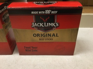 Lot of (2) 50-Packs of Jack Links Original Beef Sticks. 