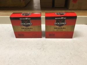 Lot of (2) 50-Packs of Jack Links Original Beef Sticks. 