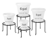 Set of 4 Indoor Outdoor Metal Nesting Plant Stands, Flowerpot Holders