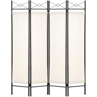 4-Panel Folding Privacy Screen Room Divider Decoration Accent, 6ft