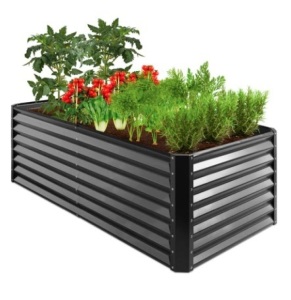 Outdoor Metal Raised Garden Bed, 6x3x2ft