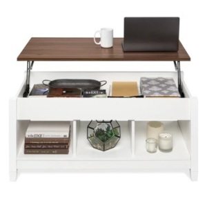 Multifunctional Lift Top Coffee Table, White