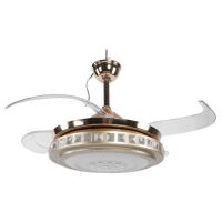 Ceiling Fan with Remote Control and 3-Color LED Light, Retractable Blades&nbsp;