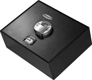 Barska Biometric Fingerprint Top Opening Security Drawer Safe Box 0.23 Cubic Ft  