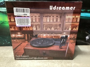 Udreamer Record Player Bluetooth Vinyl Turntable with Speaker