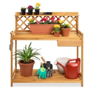 Wooden Garden Potting Bench Workstation