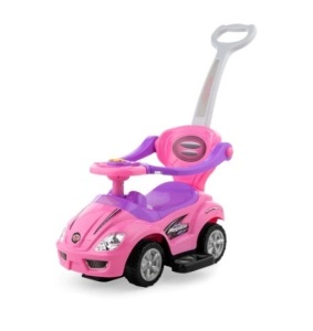 3-in-1 Kids Push Car, Pink