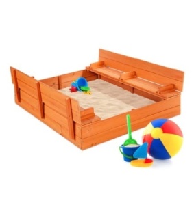 Kids Cedar Sandbox, 47x47in