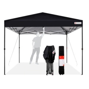 Instant Pop Up Canopy, 10x10ft, Black