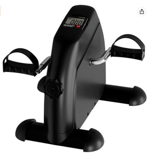 Portable Pedal Stationary Under Desk Bike, Powers Up, Appears New