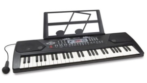 Memorex Electric 54-Key Piano Keyboard with Microphone, Powers Up, Appears New