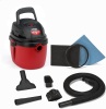 Shop-Vac 2030100 1.5-Gallon 2.0 Peak HP Wet Dry Vacuum, Small, Red/Black. NEW