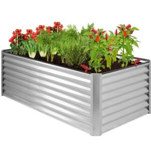  Outdoor Metal Raised Garden Bed for Vegetables, Flowers, Herbs - 6x3x2ft