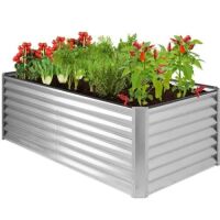 &nbsp;Outdoor Metal Raised Garden Bed for Vegetables, Flowers, Herbs - 6x3x2ft