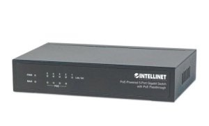 Intellinet 5 Port Gigabit Poe Switch, New