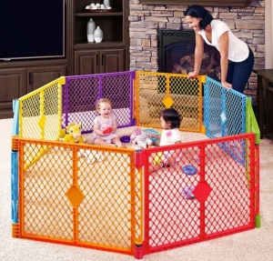 Toddleroo By North States Superyard Colorplay 8 Panel Baby Play Yard