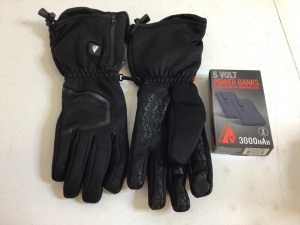 Rechargeable Heated Gloves, M, Powers Up, Appears New