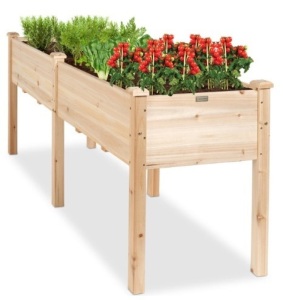 Raised Garden Bed, Elevated Wood Garden Planter Stand - 72x24x30in 