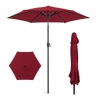 Outdoor Market Patio Umbrella, 7.5ft, Burgundy